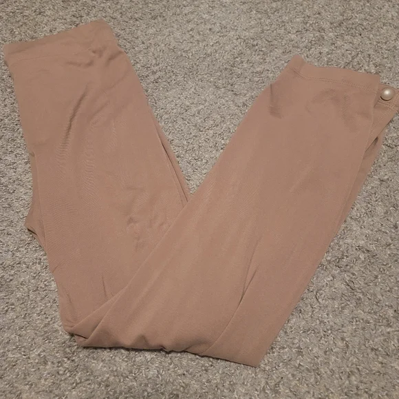 Creatures Of XIX CXIX make Moves High Waisted Slit Leg Pants Sand Beige Nude Sm - Picture 7 of 8